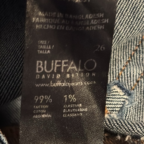 Buffalo Kellie Semi Hi Rise Kick Crop five pocket‎ jeans medium wash Sz 26 - Picture 6 of 6